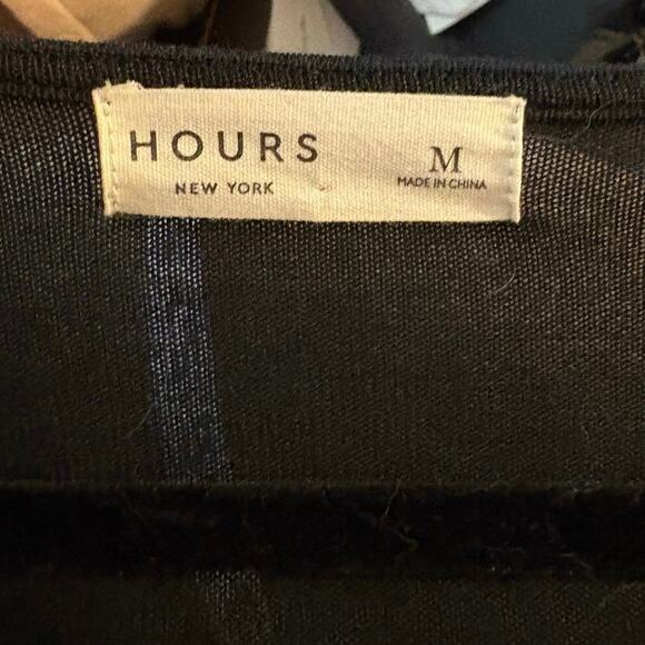 Hours Black Oversized Dress Coverup Pockets V-neck Flowy Whimsy Goth Comfort - Picture 5 of 7